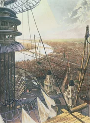 Das Kolosseum, das Panorama von London gesehen von einer Malerplattform, veröffentlicht 1829